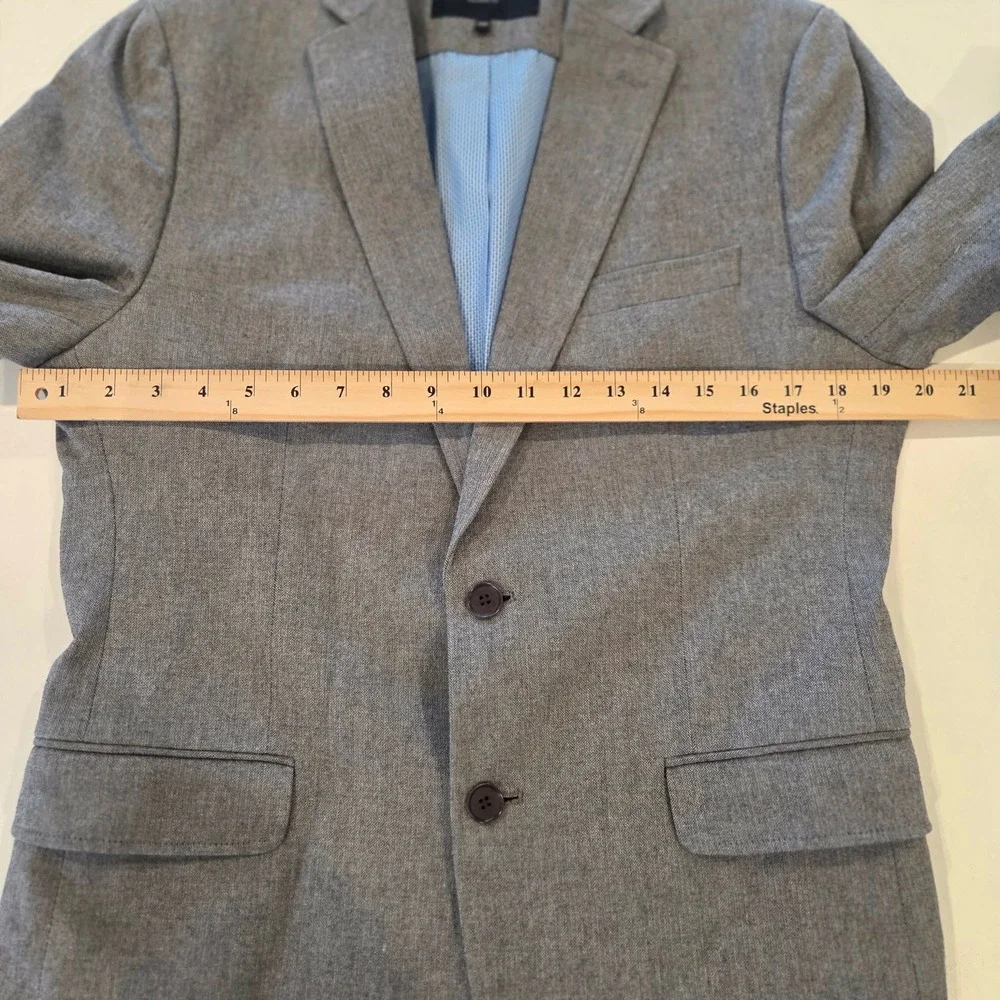 Banana Republic Tailored Fit Gray Blazer Sport Coat‎ 38R Emmetex Italian Fabric